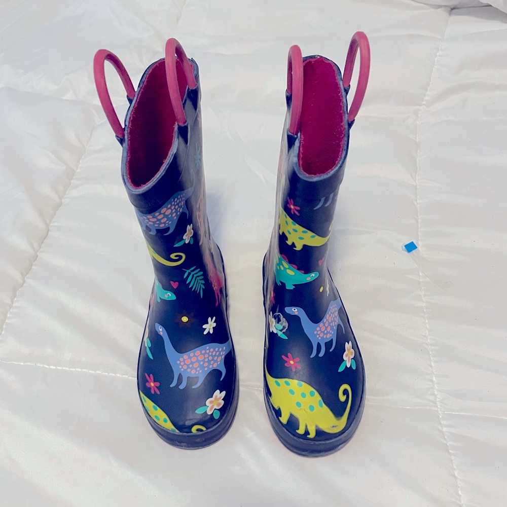 Toddler Girls Size 8 Dinosaur Rain Boots